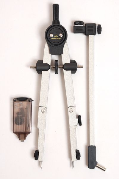 Faber-Castell Giant Springbow Nickel Plated Compass - Extension Bar with Lead