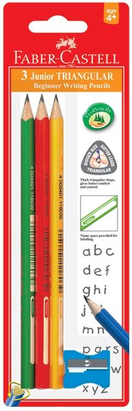 Faber-Castell Junior Triangular Graphite 2B Pencils (Pack of 3)