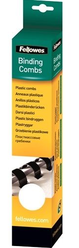 Fellowes White 12mm A4 80 Sheet Plastic Binding Combs Pack of 25