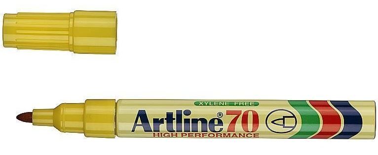 Artline EK70 Permanent Marker Bullet - Yellow (Single)