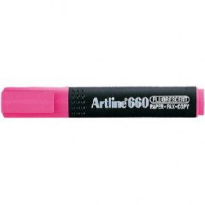 Artline EK660 Fluorescent Highlighter - Pink (Box of 12)
