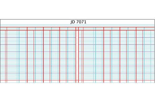 Croxley Oblong 7 Cash Columns on 1 Page Analysis Book - JD7071