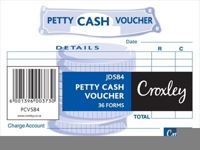 Croxley 36 Forms Petty Cash Vouchers - JD584