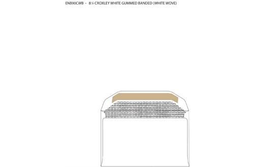 Croxley 8¼ White Gummed Banded (White Wove) Envelopes (Box of 500)