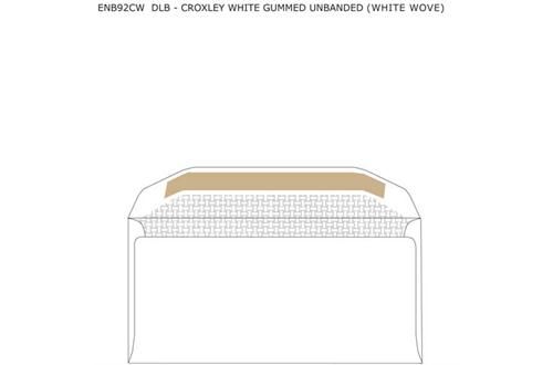 Croxley DLB White Gummed Unbanded (White Wove) Envelopes (Box of 500)