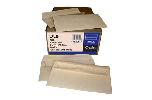 Croxley DLB Brown Seal Easi Unbanded (Kingstone) Envelopes (Box of 500)