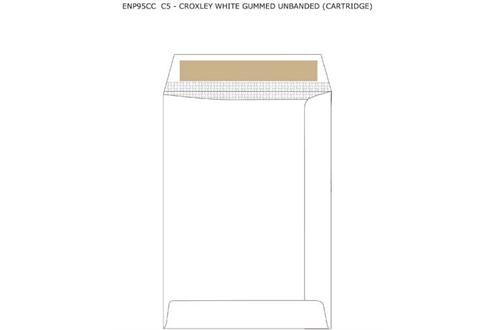 Croxley C5 White Gummed Unbanded (Cartridge) Envelopes (Box of 500)