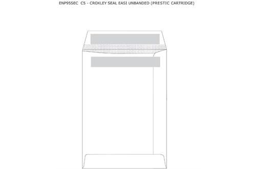 Croxley C5 White Seal Easi Unbanded (Prestic Cartridge) Envelopes Box 500's