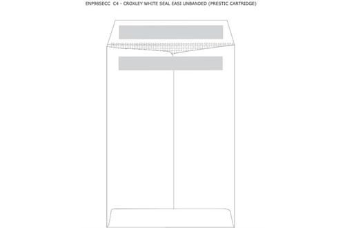 Croxley C4 White Seal Easi Unbanded (Prestic Cartridge) Envelopes Box 250