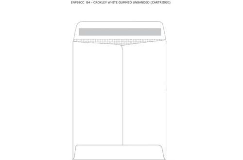Croxley B4 White Gummed Unbanded (Cartridge) Plain Pockets (Box of 250)