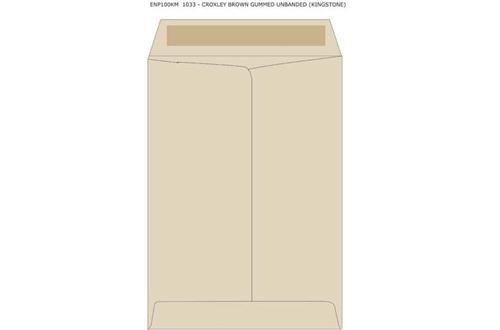 Croxley 1033 Brown Gummed Unbanded (Kingstone) Envelopes (Box of 250)