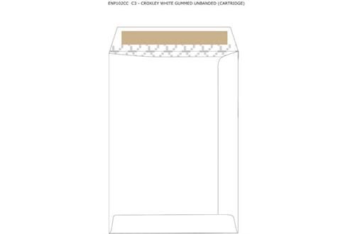 Croxley C3 White Gummed Unbanded (Cartridge) Plain Pockets (Box of 250)