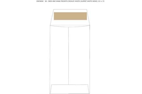 Croxley No.58 Seed and Wage Pockets - White (Summit) 121x73mm (Box of 1000)