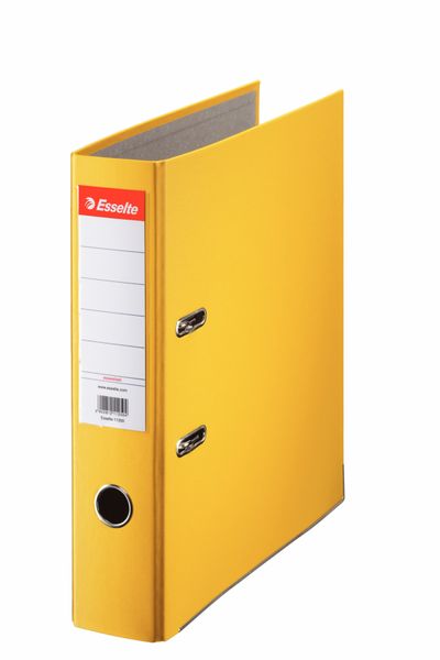 Esselte Lever Arch Polypropylene A4 70mm File - Yellow (Box of 10's)
