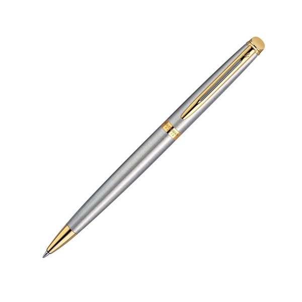 Waterman Hemisphere Ballpoint Pen - Stainless Steel Gold Trim