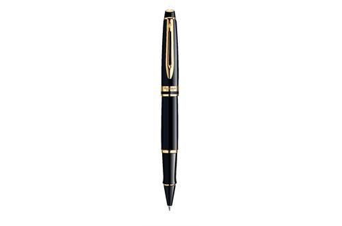 Waterman Expert Rollerball Pen - Lacque Black Gold Trim