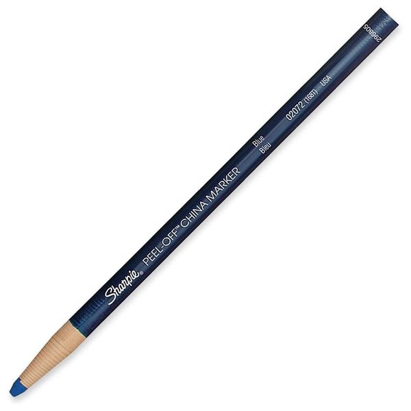 Sharpie Peel-Off China Marker - Blue (Box of 12)