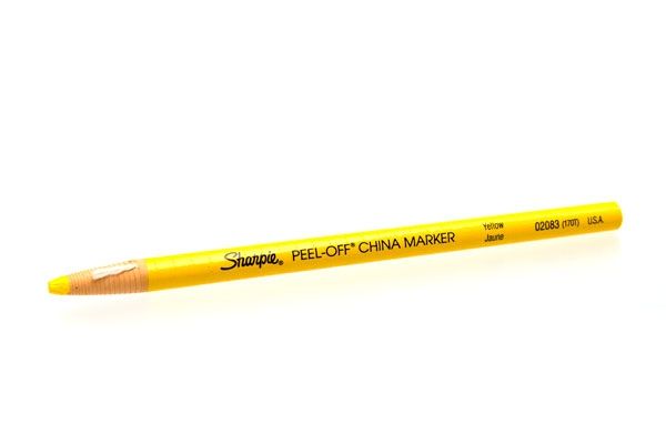 Sharpie Peel-Off China Marker - Yellow (Box of 12)