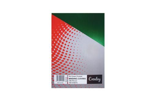 Croxley Frosted A4 Binding Covers - Green (100 Pack)