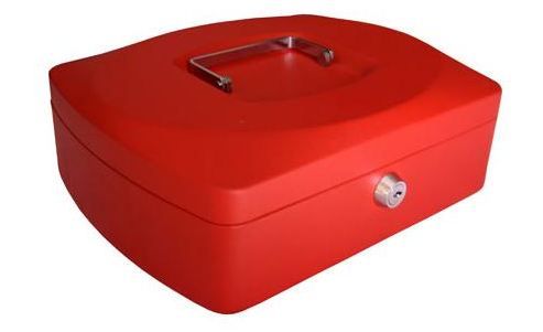 Croxley 10 Inch Cash Box - Red