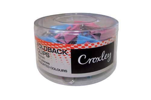 Croxley Foldback Clips - 32mm (Tub of 24)
