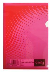 Croxley Secretarial Document Wallet with Gusset - Red (Pack of 12)