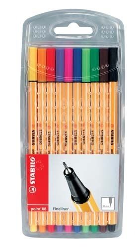 Stabilo Point 88 Fineliner - Wallet of 10