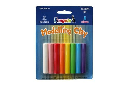 Penguin Modeling Clay - 8x 100g Assorted Colours