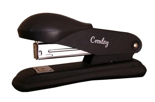 Croxley Half Strip Stapler Metal Body with Plastic Trim - Black