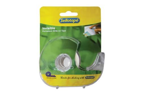 Sellotape Invisible Tape with Dispenser - 18mm x 15m