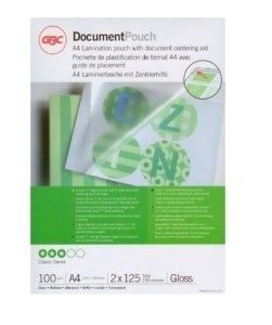 GBC Document Gloss Laminating Pouches - A4 250micron (100 Pack)