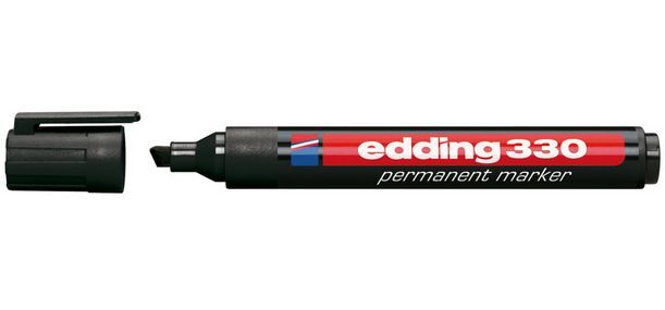 Edding 330 Permanent Marker Chisel Point - Black