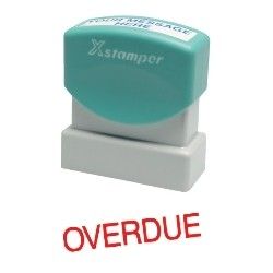 X Stamper Self Inking Red Stamp - Overdue