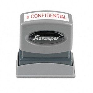 X Stamper Self Inking Red Stamp - Confidential