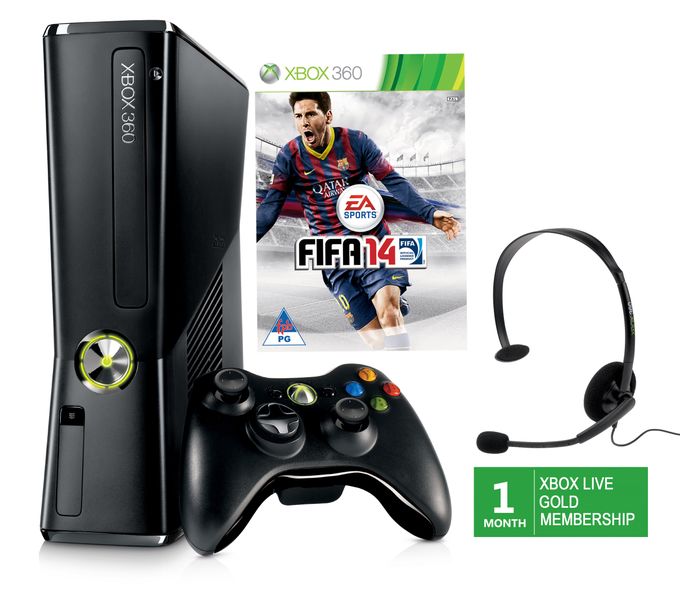 Xbox360 250gig Black Console + FIFA 14 + 1 x Controller (Xbox360)