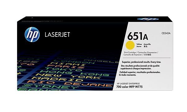HP 651A LaserJet Print Cartridge - Yellow