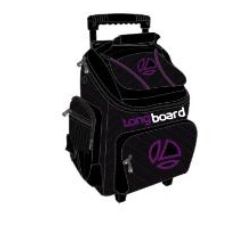 Longboard Top Opening Plain School Trolley - Black and Purple