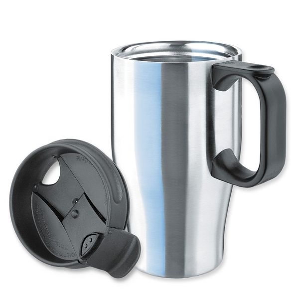 Isosteel - Stainless Steel Design Mug 400ml - Silver
