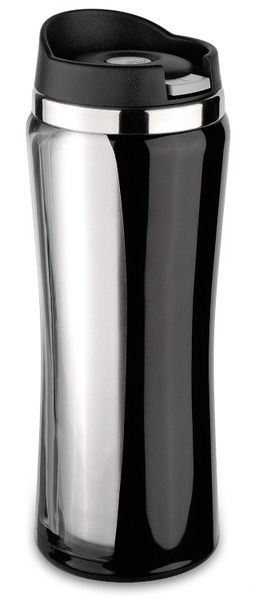 Isosteel - Polished Stainless Steel Mug 400ml - Silver