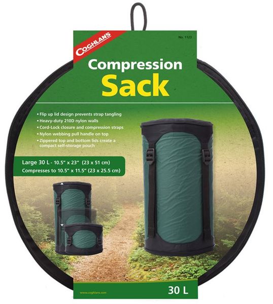 Coghlans - 30L CompressiON Sack - Green &amp; Black
