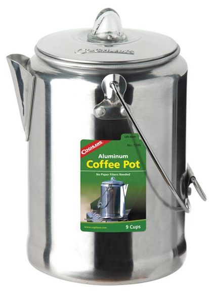 Coghlans - 9 Cup Aluminum Coffee Pot - Silver