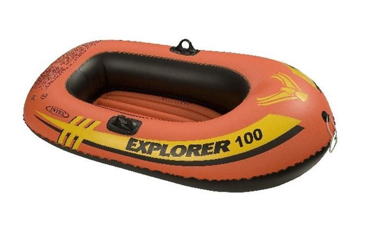 Intex - Explorer 100 Boat - 1 Person Boat Set - Orange