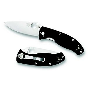 Spyderco - Tenacious Plain Blade Folding Knife - Black