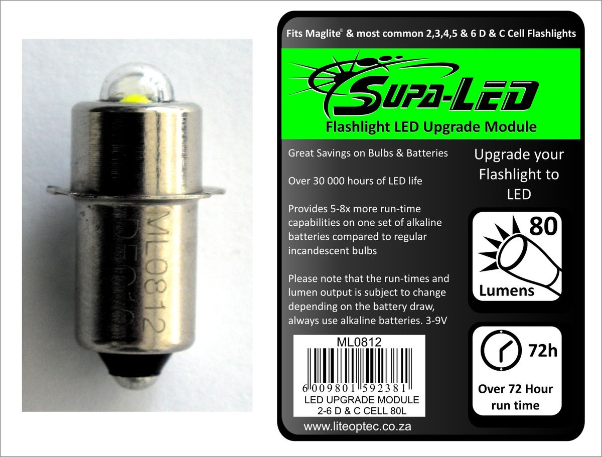 Maglite 2 To 6 Cell LED Flashlight Upgrade Module Silver Buy