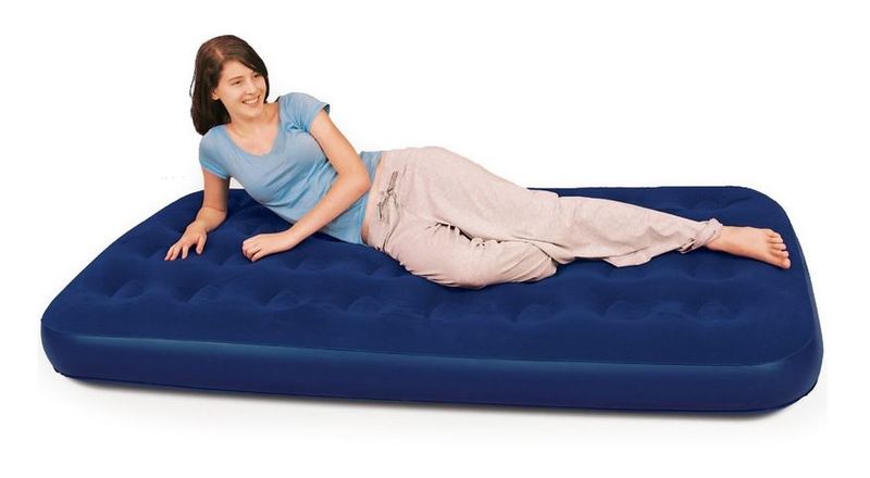 Bestway - Flocked Twin Airbed - Blue
