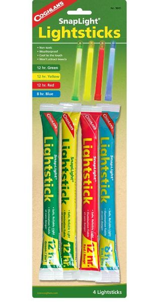 Coghlans - Lightsticks Pack of 4 - Assorted