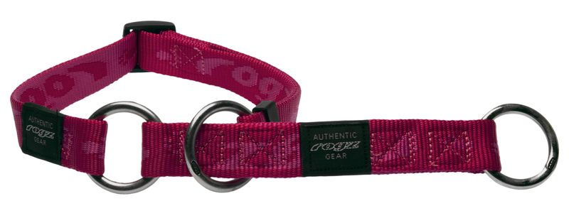 Rogz - 2.5cm Alpinist Half-Check Dog Collar - Pink