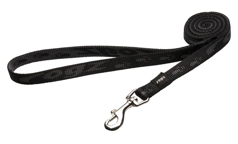 Rogz Medium Alpinist Matterhorn Fixed Dog Lead - 16mm Black