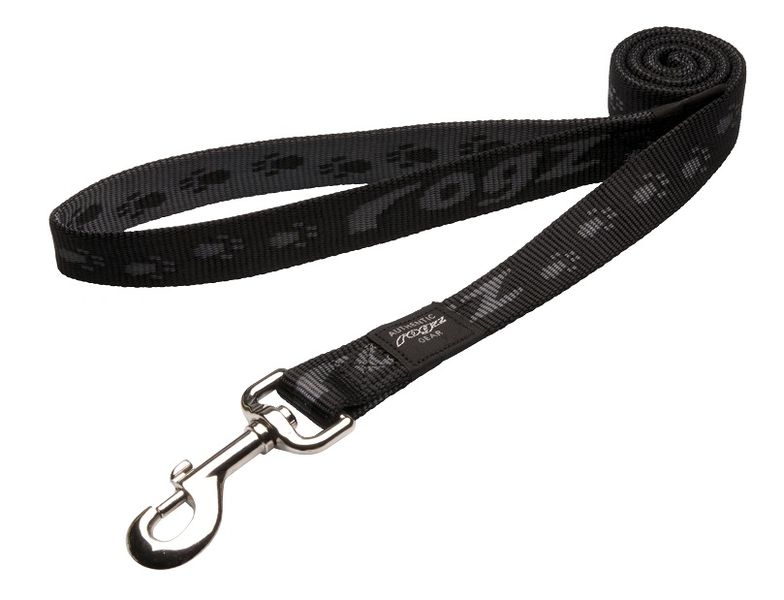 Rogz - Alpinist 25mm Fixed Dog Lead - Black