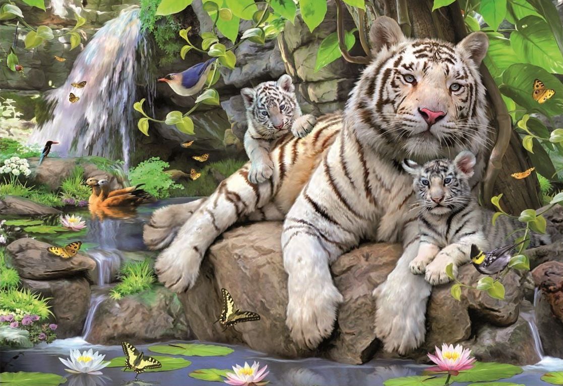 Educa White Tigers of Bengal - 1000 Piece Puzzle | Shop Today. Get